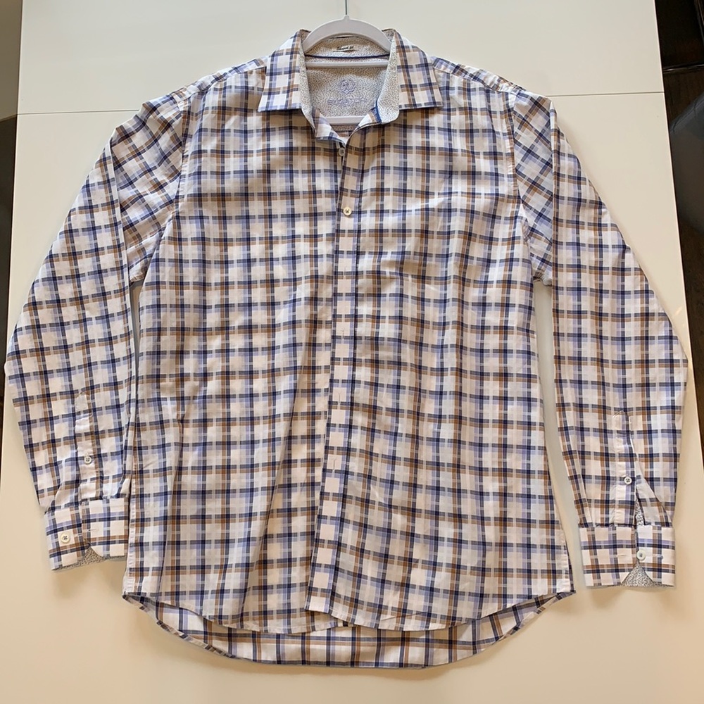 Bugatchi dress shirt shaped fit size large